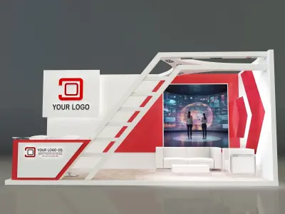 Booth Exhibition Stand a324b 3D model