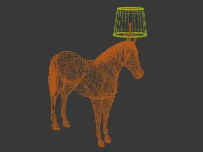 Horse Lamps Low-poly 3D model