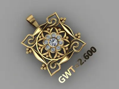 FASION PENDANT 3D model 9