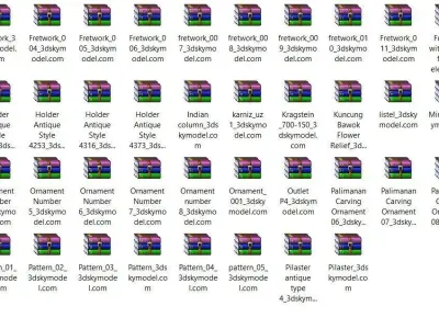 classic list of door handles 3D model