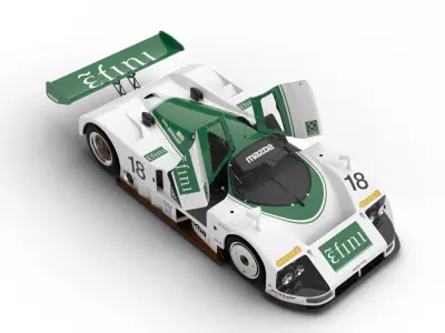 Mazda 787B Efini Racing 1991 HQ 3d model 3D model
