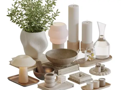 Decorative Set-05 3D model purchase