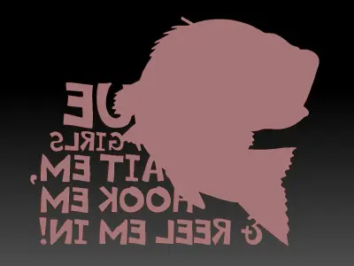 Fish   fisherman 3D print model