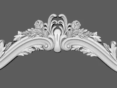 Central decor ornament for furniture 3D model 955
