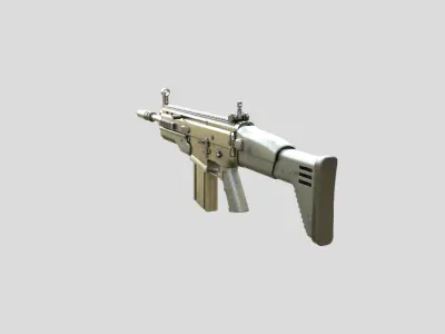 Scar-L-gun model 3d game ready model Low-poly 3D model Low-poly 3D model