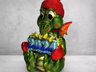 DRAGON SYMBOL OF THE YEAR 2024 3D print model