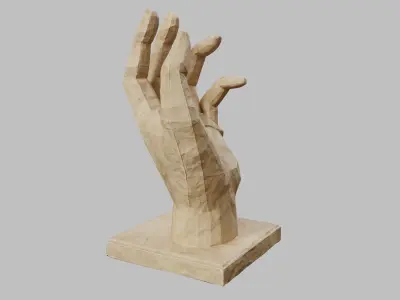 Origami Hand 3D model