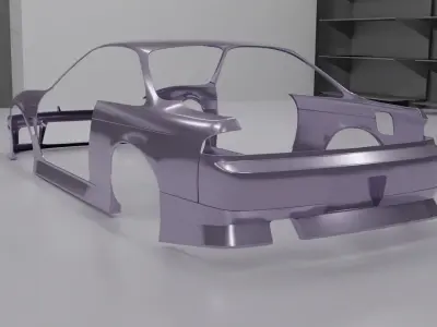 BodyKit for Nissan Silvia S14 Zenki D-Max Type I 1 Inspired Low-poly 3D model