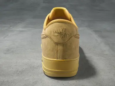 Nike Air Force 1 low Flax Low-poly 3D model