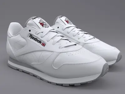 Reebok Classic Leather White PBR  3D model