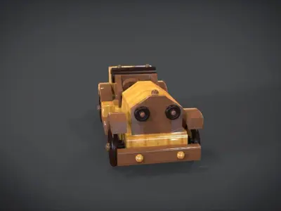 Roaring 20s Toy Sports Car Low-poly 3D model