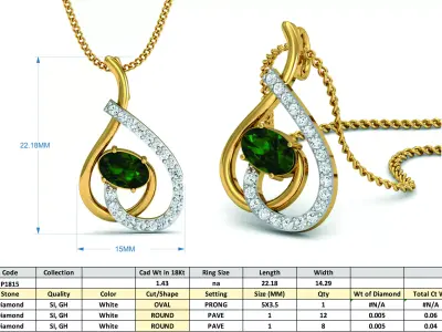 Diamond Locket Set 3D print model 33