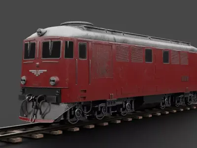 Diesel locomotive LDE Low-poly 3D model