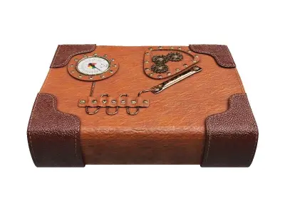 Steampunk Book Low-poly 3D model