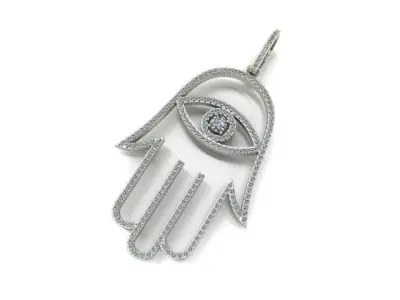 Evil Eye Pendant Necklace 3D print model