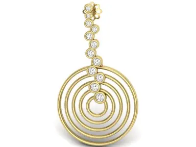 LUXURY DIAMOND EARRINGS  3D print model