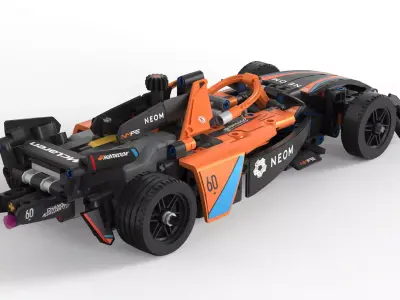 Neom Mclaren Formula E Race Car Low-poly 3D model