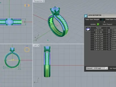 Gem Ring 3D print model