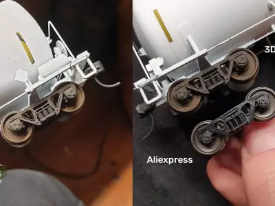 Train Car Trucks 3D print model