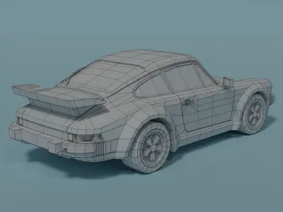 Porsche 930 Turbo Low-poly 3D model