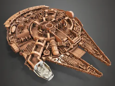 Millenium Falcon Free 3D print model
