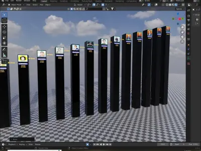 3d Comparison Video Template Animated 2023 Low-poly 3D model