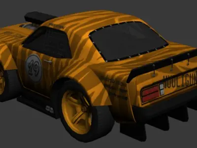 cartoon car vehicle 3d game ready model Low-poly 3D model-006 Low-poly 3D model