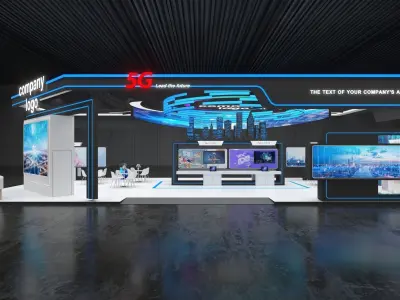 exhibition stand 20x10 model 3D model 3D model