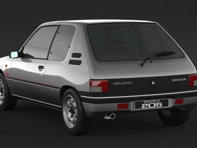 Peugeot 205 XS 3D model