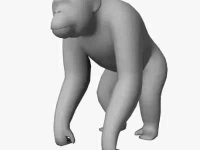Low Poly Chimpanzee gorilla Low-poly 3D model
