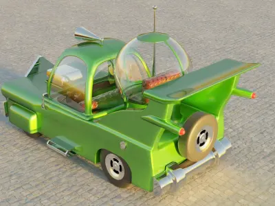 Car Homer Simpson 3D 3D model