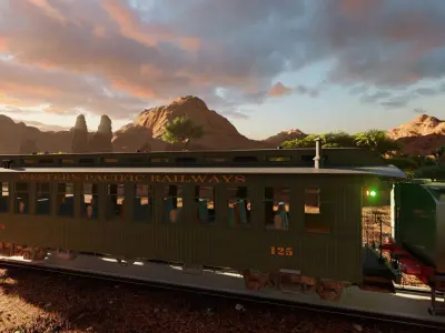 STEAM TRAIN WEST PACIFIC 3D model