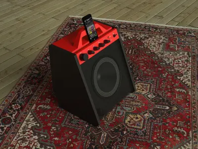 i-phone 5 guitar amp Free 3D model