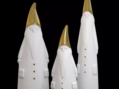 Santa Claus figurines 3D model