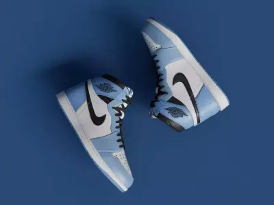 AirJordan 1 Retro HighOG Color Blue  Low-poly 3D model