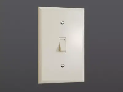 Wall Switch Light Low-poly 3D model