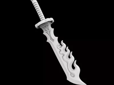 Demon Slayer Sword 3D Printable Model 3D print model