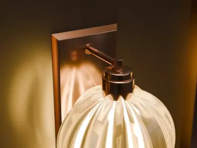 Elegant Wall Mirror and Sconce Set Luxury Decorative 3D Models  3D model