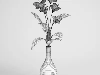 CGAxis flower 3D model