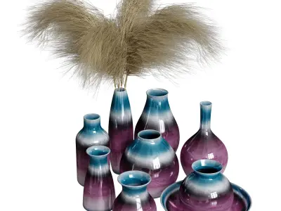 Vase Decorative Set 01 3D model purchase
