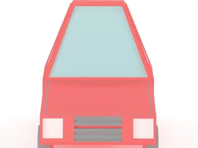 CAR  CARTOON Low-poly 3D model