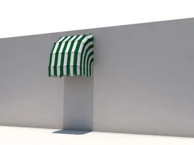 Bellows Awning Tent 3D model