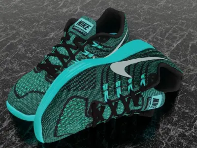 NIKE LUNAR TEMPO 2 3D SHOES -TURQUOISE Low-poly 3D model