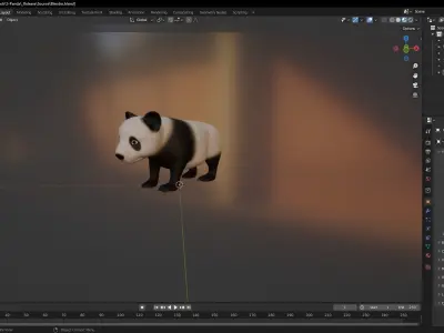 Bamboo Buddy 3D Panda free Model Low-poly 3D model