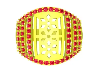 5759 luxury korean diamond women ring  3D print model