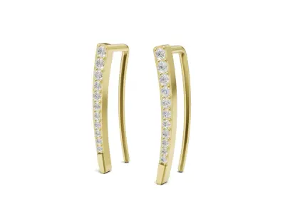 Diamond Climber Earrings 3D Model  3D print model