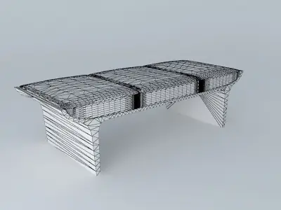 Bench foot board 3D model