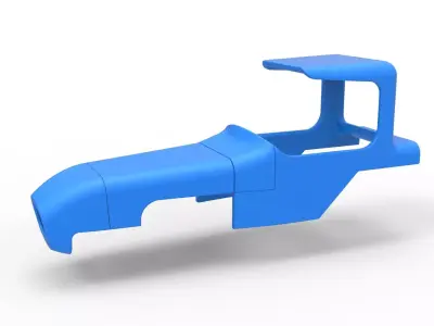 Shell of Vintage Supermodified stock car Scale 1 to 25 3D print model