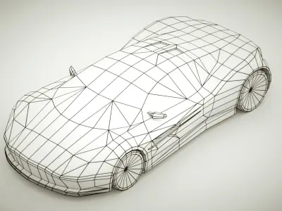 Generic Supercar v7 multicolors Low-poly 3D model