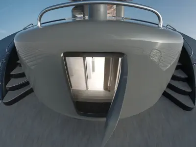 Luxury Yacht with interior 3D model